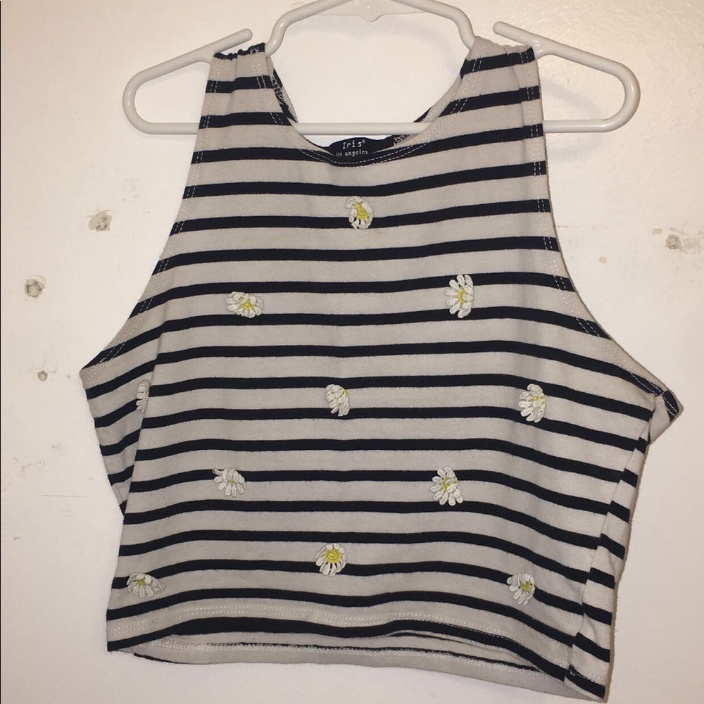 Iris Los Angeles striped crop top